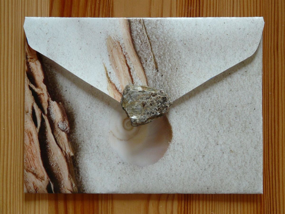Soap model of a fancy envelope with seal